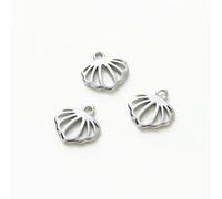 QIUMING 10pcs/lot Gold Plated Brass Sea Shell Pendant Necklace Bracelet DIY Charm Jewelry Accessories Supplies