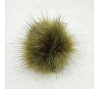 QIUMING 12CM DIY Fur PomPom Artificial Fox Hairball Hat Ball Pom Pom Handmade Large Hair Ball Hat With rubber band