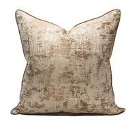 QIUMING 1Pcs Golden Sofa Cushion Cover for Living Room Modern Gray Throw Pillowcase for Euro Decoration 20x20 Rectangle Pillow Cover