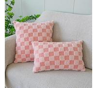 QIUMING 1Pcs Jacquard Plaid Pattern Cushion Cover Without Filler Minimalist Fabric Decorative Throw Pillow Case for Living Room Home Decor