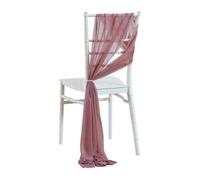 QIUMING 20PCS Like Chiffon Chair Sashes Wedding Chair Decoration 17x250cm For Wedding Aisle Decorations Party Banquet Event Baby Shower