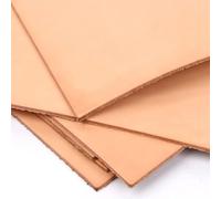 QIUMING 3mm Thick Genuine Leather Fabric Vintage Cowhide Vegetable Tanned Leather Crafts Real Cow Hide Tan Full Grain Pieces Strip