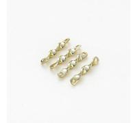QIUMING 60pcs/lot 2 * 12.5mm Gold Color Twisted Connecting Rod With Double Hole Earing Charm Sticks For DIY Jewelry Making
