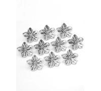 QIUMING 6Pcs/Lot Fashion Large-flower Buttons Gold Women's Flower-Shaped Buttons With a Retro Style Suitable For Women Clothing