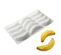 QIUMING Banana Silicone Mould Mousse Cake Mould 3D Baking Moulds DIY Mould Silicone Mould Fruit Chocolate Mould Muffin Mould Silicone Mould Non-Stick Silicone Mould for Baking Soap Baking Mould Jelly