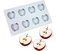 Qiuming Christmas 3D Silicone Mould Apple Cake Mould Mousse Mould Pudding Muffin Chocolate and Mousses Desserts