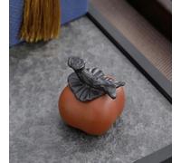 QIUMING Creative Persimmon Purple Clay Tea Pet Good Persimmons Come in Pairs Desktop Decoration Chinese Kung Fu Tea