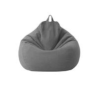 QIUMING Large Bean Bag Cover Single Seat Sofa Cover High Back Lounger Beanbag Stuffed Toys Clothes Organizer Without Filler 70X80cm
