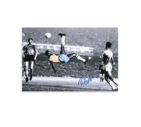 QIUMING Pele The King of Football Flips Over Soccer Wall Art Poster Scroll Canvas Painting Picture Living Room Decor Home 16x24inch(40x60cm)