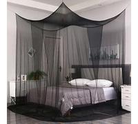 QIUMING Sexy Mosquito Net Palace Four Door King/Queen Double Size Home Single Bed Prevent Insect Outdoor Square Grace White Canopy Net