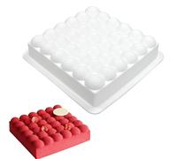 QIUMING Square Clouds Silicone Baking Mould 3D Bubbles Clouds Silicone Mould Silicone Mousse Cake Mould 3D Square Baking Mould Suitable for Fondant Pudding Uses Chocolate Ice Bomb (White, Style 2)