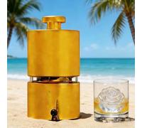 QIUNAOZI Aluminum Hockey Puck Mold, Ice Ball Maker, 2-3 Minute Quick Shaping, 50/55/60/70mm Ice Mold, Long-Lasting Chilled, Various shapes, for Bars, Restaurants, Beverage Shops RoseShape-70mm