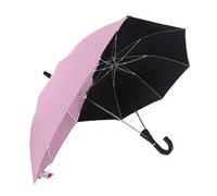QIUNI Couple Umbrella Windproof 2 Colors Sunshade Outdoor Sun Rain Couple Umbrella Umbrella Camping Supplies-Black