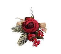 QIUSHIBO Wrist Corsages For Weddings Wrist Corsage Bridesmaid Sisters Handmade Hemp Rope Hand Flower Artificial Silk Rose Ribbon Bracelet Wedding Dancing Party Decor Corsage(06)