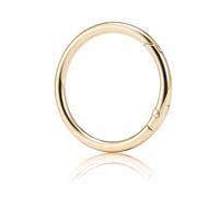 QIUTIMIY 15pcs Trigger Spring O Ring Metal Round Carabiner Clip Snap for Handbag Craft Making，Keyrings Buckle, Bags,Purses(Gold,38mm)