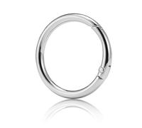 QIUTIMIY 15pcs Trigger Spring O Ring Metal Round Carabiner Clip Snap for Handbag Craft Making，Keyrings Buckle, Bags,Purses(Silver,38mm)