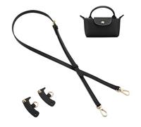 QIUTIMIY Leather Handbag Strap, Shoulder Bag Straps Replacement For Longchamp Purse Bags, Crossbody Adjustable Shoulder Strap(Black)