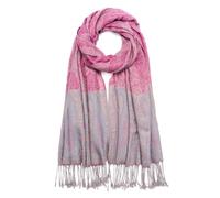 QIUTIMIY Paisley Pashmina Shawl Wrap Women Reversible Vintage Jacquard Pashmina Rave Scarf with Fringe for Evening, Wedding, Flower5-rose Red, 200 * 70 cm