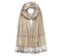 QIUTIMIY Paisley Pashmina Shawl Wrap Women Reversible Vintage Jacquard Pashmina Rave Scarf with Fringe for Evening,Wedding（Flower3-Light Brown）