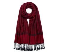 QIUTIMIY Paisley Pashmina Shawl Wrap Women Reversible Vintage Jacquard Pashmina Rave Scarf with Fringe for Evening,Wedding（Flower3-Wine Red）