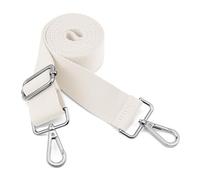 QIUTIMIY Shoulder Strap, Adjustable Thick Soft Universal Replacement Non-Slip Comfort with Silvery Buckles for Shoulder Bag/Messenger Bag/Crossbody Bag (Beige)