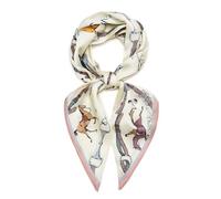QIUTIMIY Silk Like Scarf for Women Neck Scarf Belt Satin Scarf for Hair Tie Fashion Purse Scarf for Handbag Accessories Charm, Horse Beige, 5.1x55.1inch(13x140cm)