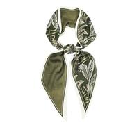 QIUTIMIY Silk Like Scarf for Women Neck Scarf Belt Satin Scarf for Hair Tie Fashion Purse Scarf for Handbag Accessories Charm, Leaves Green, 5.1x55.1inch(13x140cm)