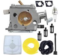 Qiuwanzia 1110-120-0609 Carburetor for 041 041AV Gas Chainsaw 041 Farm Boss Chainsaw Replace Parts 1110 120 0609 11101200609 with Air Filter Fuel Lines Spark Plug