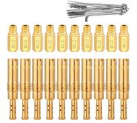 Qiuwanzia 20 Pcs Carburetor Main Jets Kit for PWK Keihin OKO CVK KOSO PE PWM (10 gicleurs principaux 100 105 108 110 115 120 125 130 135 140 10 gicleurs de pilote lent 32 35 38 40 42 45 48 50 52 55)