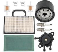 Qiuwanzia 273638 499486S Air Filter for BS 698754 95667 492932 808492 808656 Intek V-Twin 18-26 HP Engines for JD LA135 LA120 LA130 for Husqvarna for Toro Lawn Mower Replace Parts with Fuel Pump