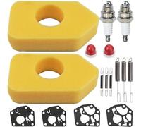 Qiuwanzia 698369 Air Filter 495770 795083 Replacement Carburetor Diaphragm Gasket Governor Springs Kits for BS 3.5-4.5 HP Classic Sprint Quattro Engine 500 550 450 Series 4216 5088 5099 Lawnmower