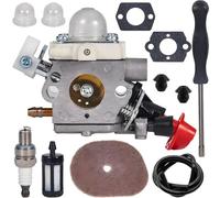 Qiuwanzia C1M-S267 Carburetor for Stihl FS40 FS40C FS50 FS50C FS56 FS56C FS56RC FS70C FC56 FC56C FC70 FC70C HT56 HT56C KN56 KN56RC KM56 KM56C Trimmer 4144 120 0608 with 4144 124 2800 Air Filter