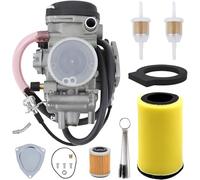 Qiuwanzia Carburetor Kit for Yamaha 2000-2006 Big Bear 400 Kodiak 400 YFM400, 2004-2006 for Bruin 350, 2007-2012 Grizzly 350 450, 2006-2010 Wolverine 350 450 YFM 4x4 ATV Replace Carb Parts with Fiter