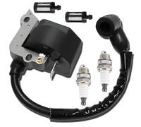 Qiuwanzia FS38 FS55 Ignition Coil for STIHL FS45 FS55R HS45 FS46 FC55 HL45 KM55 KM55C HL45 HS45 String Trimmer Brushcutter Hedge Trimmer 4140 400 1307, 4140 400 1300 with BPMR7A Spark Plug
