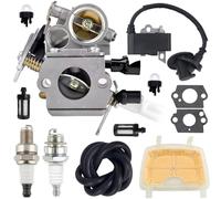 Qiuwanzia MS171 C1Q-S269 Carburetor for Stihl MS181 MS201 MS211 MS181 2 Mix MS181C MS181C-BE MS181CBE 2 Mix MS181C-BE Z Chainsaw Parts Replaces C1Q-S268 with Air Filter 1139 120 1602 Ignition Coil