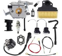 Qiuwanzia MS250 Carburetor for Stihl 021 025 023 MS 250 MS230 MS210 Chainsaw Replace Parts for Walbro C1Q-S76 C1Q-S76A 1123 120 0605 WT-215 WT-286 C1Q-S11E C1Q-S11G with Ignition Coil Air Filte