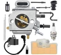 Qiuwanzia MS290 Carburetor Kit for STIHL MS310 MS390 029 039 Chainsaw for Walbro HD-18-1 HD-19 HD191 HD19B HD21 Replace Parts 1127 120 0650 with 0000 400 1300 Ignition Coil 1127 120 1621 Air Filter