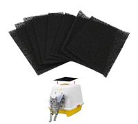 QIUWORE 8Pcs Carbon Filter for Cat Litter Box, Hooded Cat Litter Tray Activated Charcoal Air Purification, Cat Litter Filter, for Odor Control and Air Purification (11.5 * 17CM)
