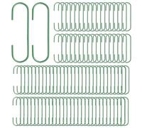 Qiuyan 100 PCS Green Bauble Hooks Metal Ornament Hooks for Christmas Tree Wreaths Home Kitchen Party Decoration (Green)