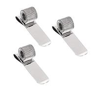 Qiuyan 3 PCS Metal Pen Holder Adjustable Single Spring Loop Pen Holder with Pocket Clip for Notebook and Clipboard