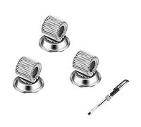 Qiuyan 3pcs Strong Magnetic Single Pen Holders Organizer Clips with Adjustable Spring Loop Fit for Any Size Pens Removable Push Pins on Refrigerator, Whiteboard, Erase Board and Bulletion Board