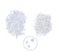 Qiuyan 500 Pairs (1000pcs) Plastic Earring Posts Clear Ear Pins and Silicone Rubber Backs Earnuts Earring Backs DIY Earrings Findings
