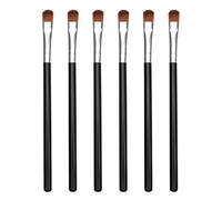 Qiuyan 6 PCS Little Make up Eyeshadow Brushes with Soft Synthetic Hairs, Flat Rounded Concealer Brush Eye Shadow Blending Brush for Concealer, Eyeshadow, Lipstick