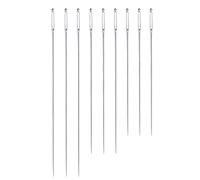 Qiuyan 9pcs Long Sewing Needles 3 Sizes Stitching Needles 4.9"/5.9"/6.9" Big Eye Hand Sewing Needles for Home Upholstery Webbing Carpet Leather Canvas Repair Stitching and Crafting Projects