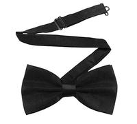 Qiuyan Adjustable Bowtie, Men Bowtie Pre-Tied Bow Tie for Parties (Black, One Size)