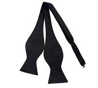 Qiuyan Adjustable Self Tie Bowtie, Men Formal Neck Bowtie Bow Tie for Parties (Black)