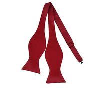Qiuyan Adjustable Self Tie Bowtie, Men Formal Neck Bowtie Bow Tie for Parties (Wine red)