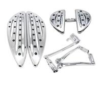 QIUYMGFG Metal Gear Shifter Shift Lever Motorcycle Chrome Brake Arm Kit Shift Lever Driver Floorboard Rear Footrest Pedal Fit for Harley Touring Tri Glide 2008-13