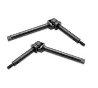 QIUYMGFG Motorcycle Front Fork Axle 2Pcs Steel Front Axle Drive Shaft SCX24 CVD 1/24 Fit For Axial SCX24 C10 JLU DB Parts (+4mm/Regular) Front Rear Axle with Bushing(Regular)