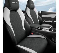QIUYU2024 All Season Protection Breathable Suede Car Seat Cover for BYD ATTO 3 2022-2025, Front and Rear Seat Breathable Protector Cover,Black